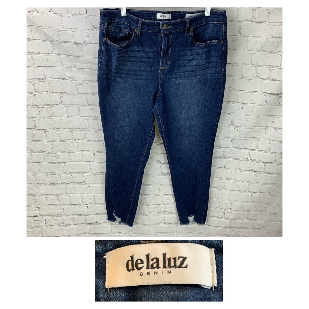 De la Luz High Rise Skinny Raw Hem Ankle Jeans
